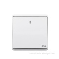 UK Standard 1Gang 2Way Switch with Neon White